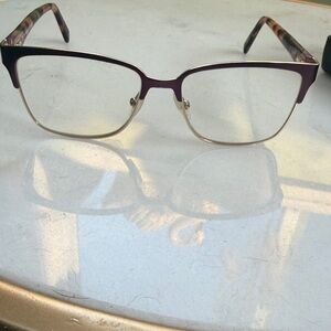 Banana Republic Two-Tone Cat Eye Glasses in Purple and Gold